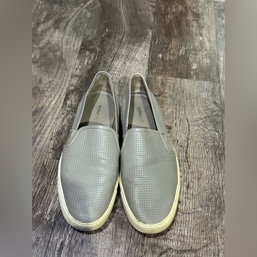 Vince Gray Perforated Women's Slip-On Sneakers